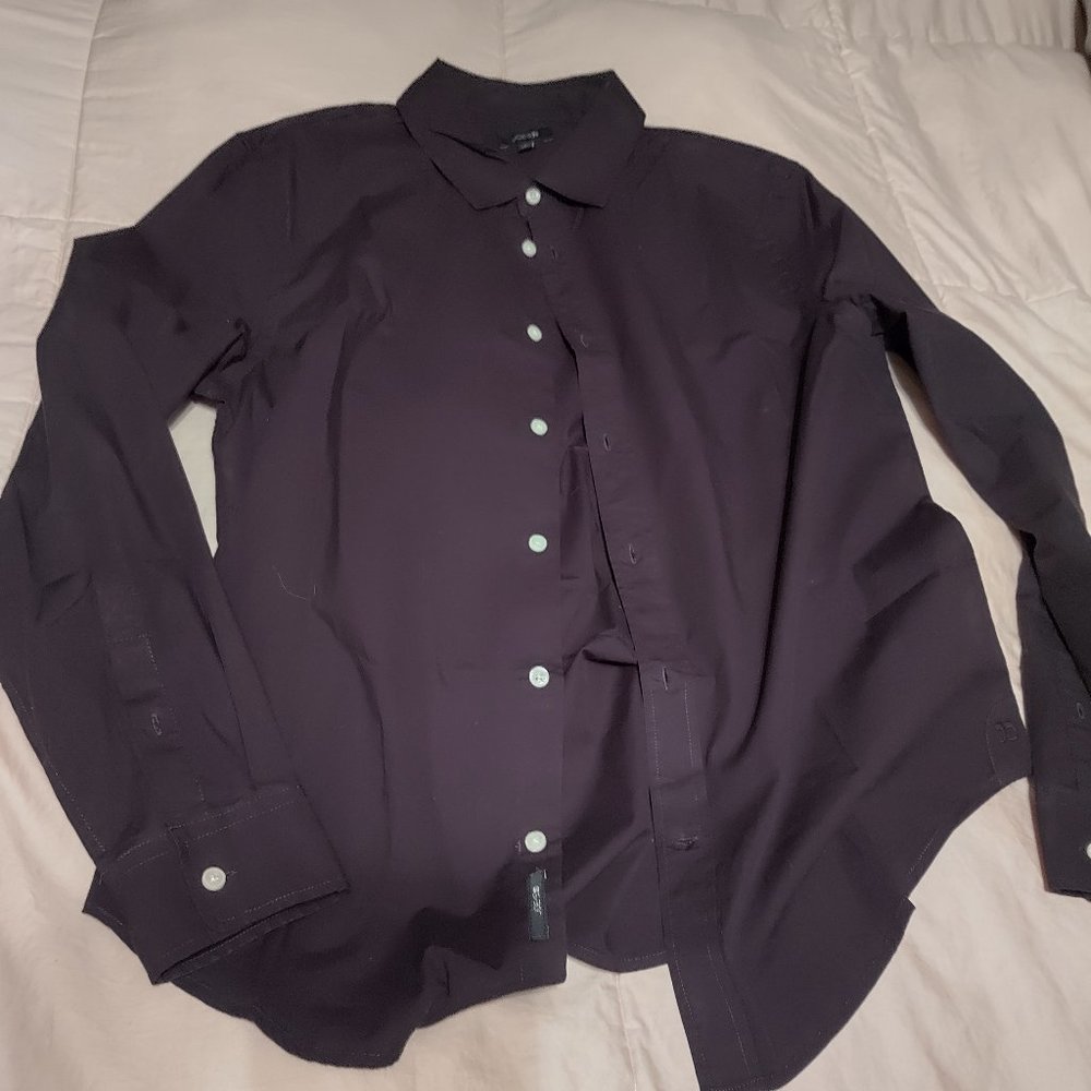 New JOE’S JEANS Men’s Black Oxford Stretch long sleeved button down shirt Large
